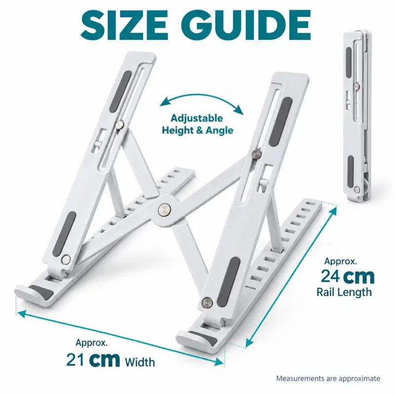Foldable Adjustable Laptop Stand for Desk with Carry Bag