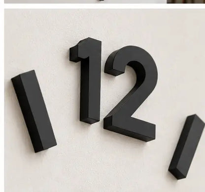 Unique 3D DIY Acrylic Wall Clock – Black Decorative Clock for Living Room